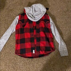 Hollister men’s plaid button up jacket
